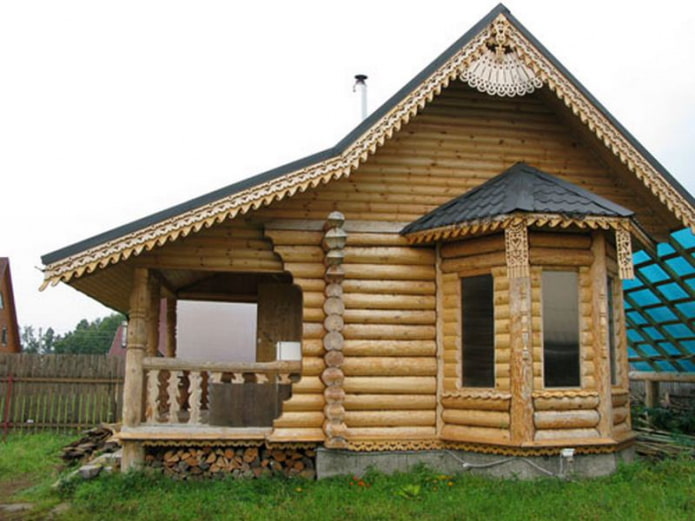Carved facade