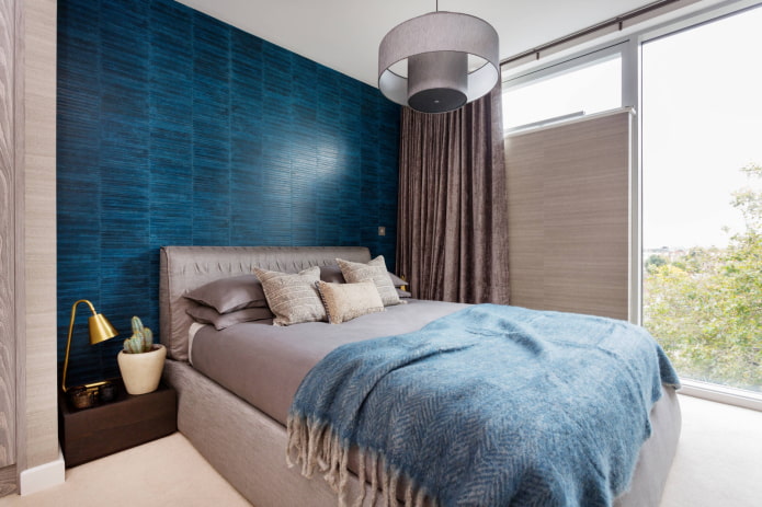 velvet curtains in the bedroom