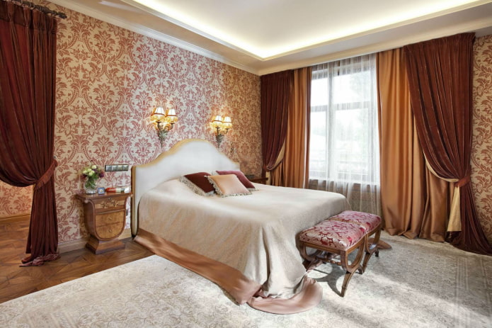 velvet curtains in a classic style