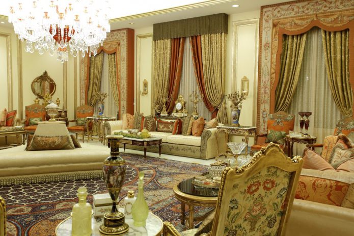 living room in baroque style