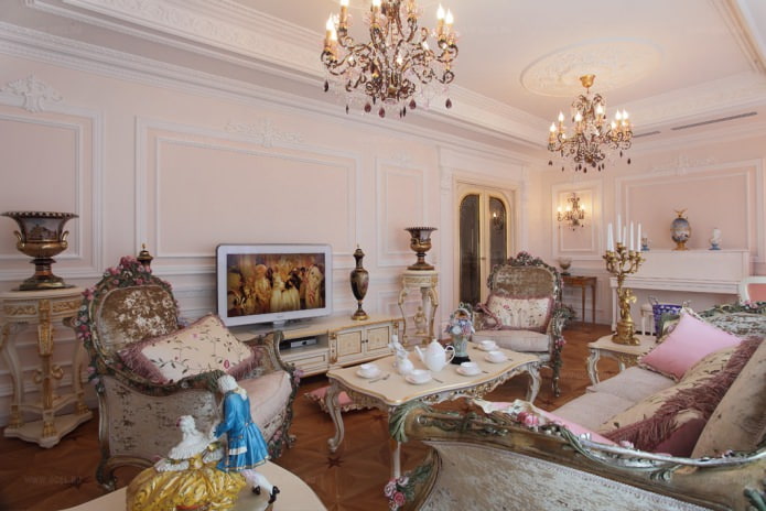 two crystal chandeliers