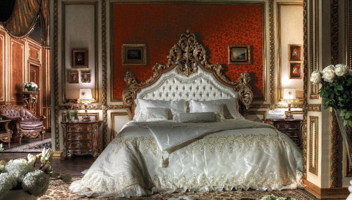 Baroque style bedroom interior