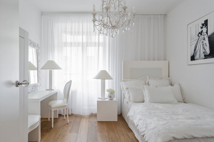 white bed