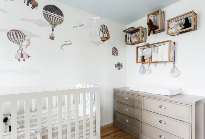 stickers on white walls