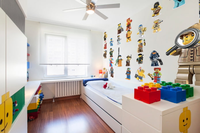 stickers on white walls