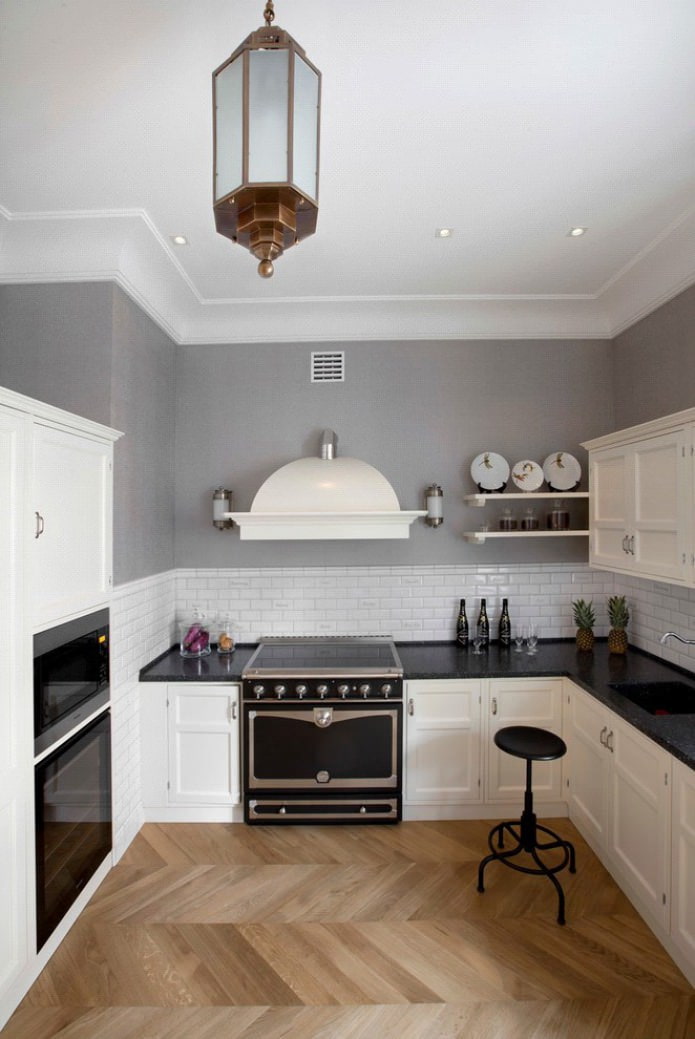 white matte front in the kitchen