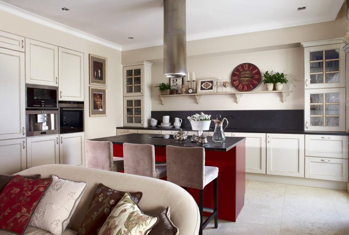 black apron in the kitchen