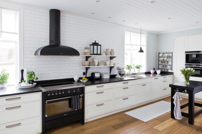 linear kitchen set
