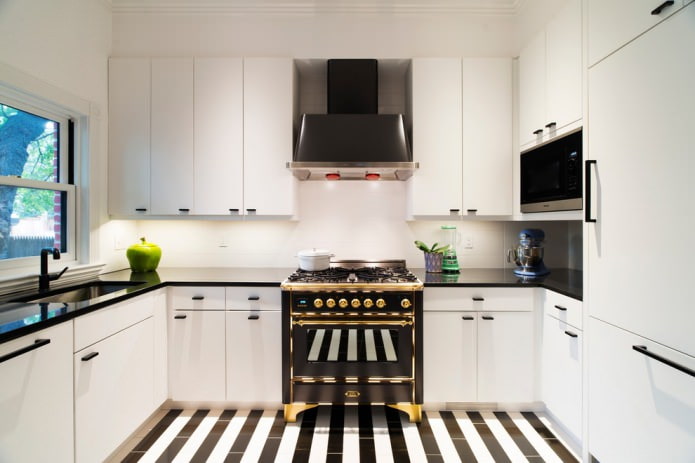 white matte front in the kitchen