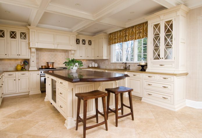 classic style kitchen with a matte set