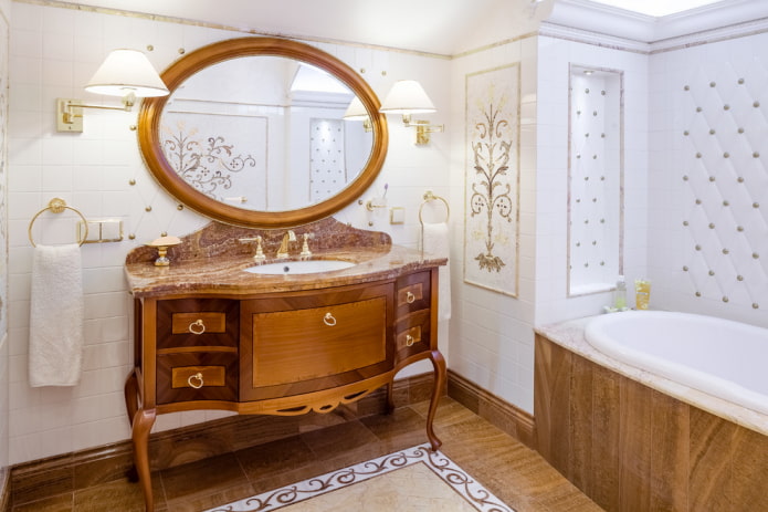 white tiles in classic style
