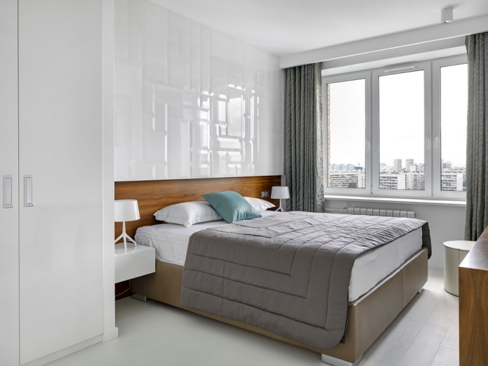 textiles and decor in the bedroom in white tones