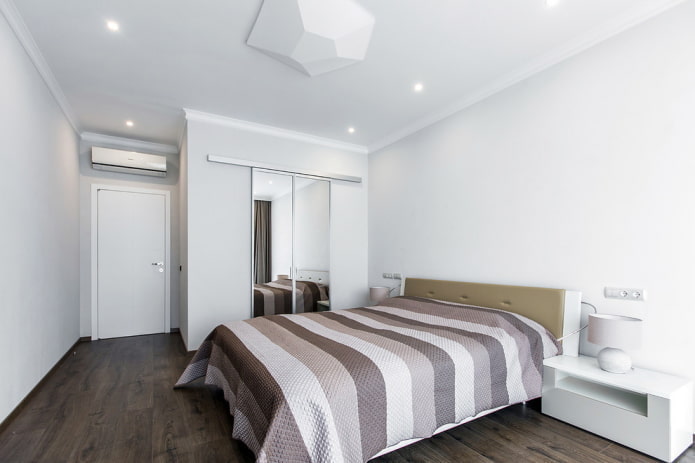 bedroom decoration in white tones