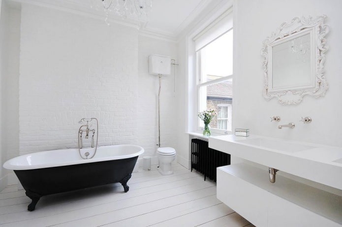 white bathroom interior decoration