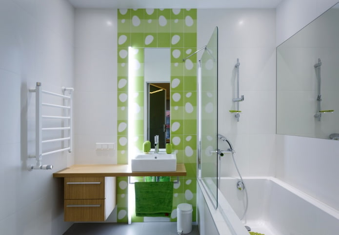 bathroom interior design in white tones