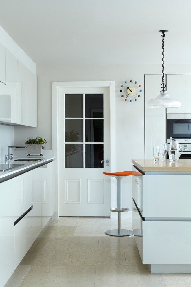 white doors with glass inserts in the interior