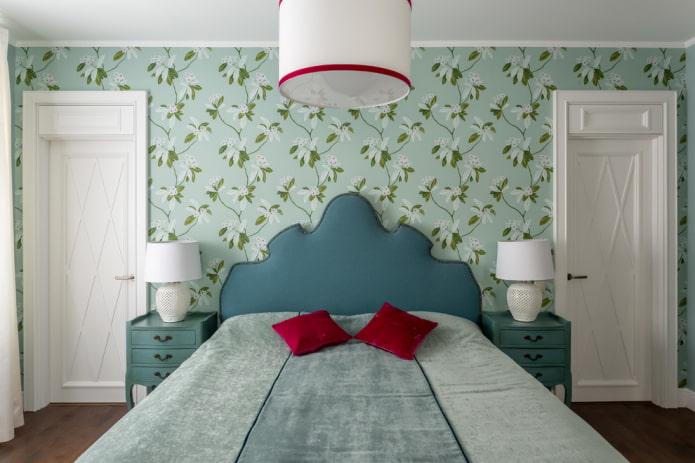 white doors in the bedroom interior