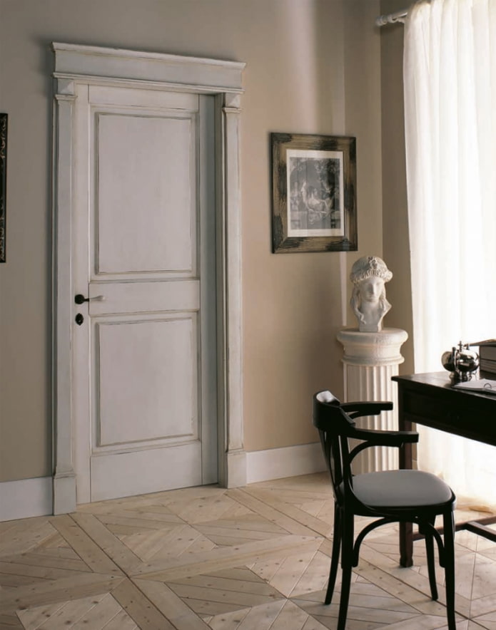 white doors with patina in the interior