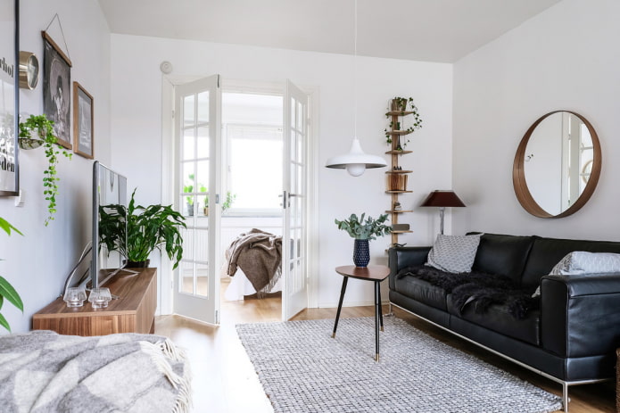 living room in scandinavian style