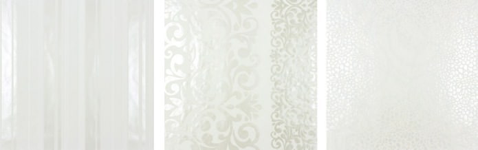 white wallpaper with a pearl effect