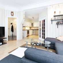 White and black and white wallpaper in the living room: 55 photos in the interior-8