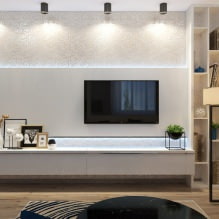 White and black and white wallpaper in the living room: 55 photos in the interior-6