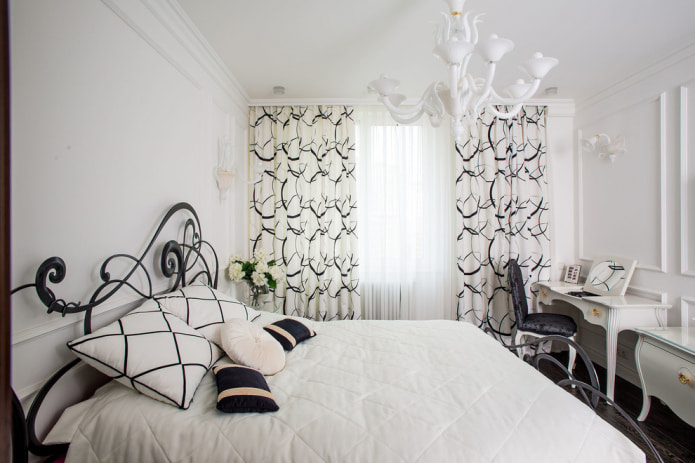 Black and white curtains