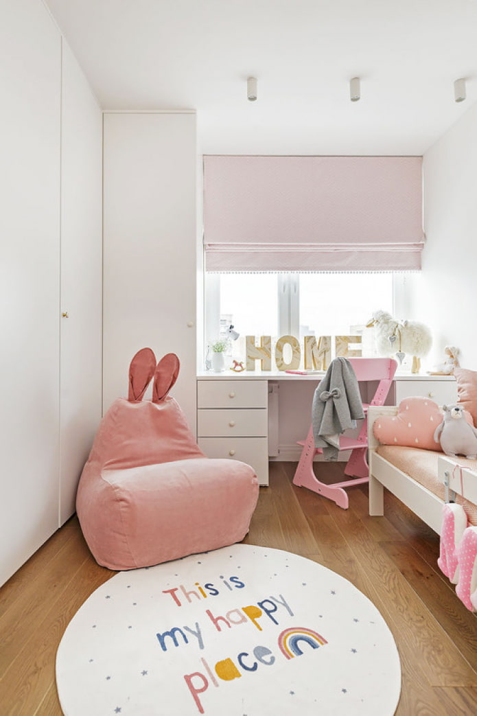white with pink interior