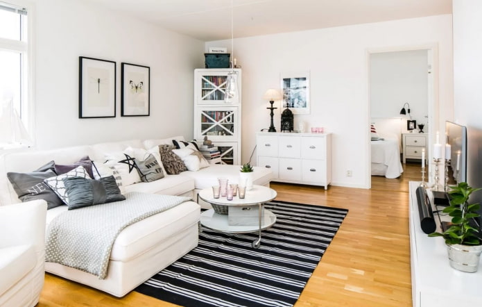 white painted walls