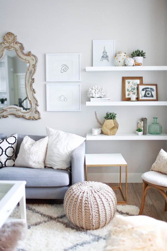 white sofa cushions