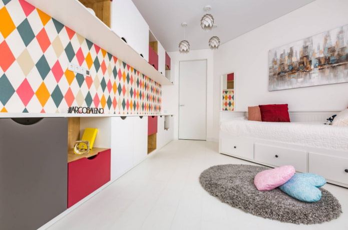bright furniture in a nursery