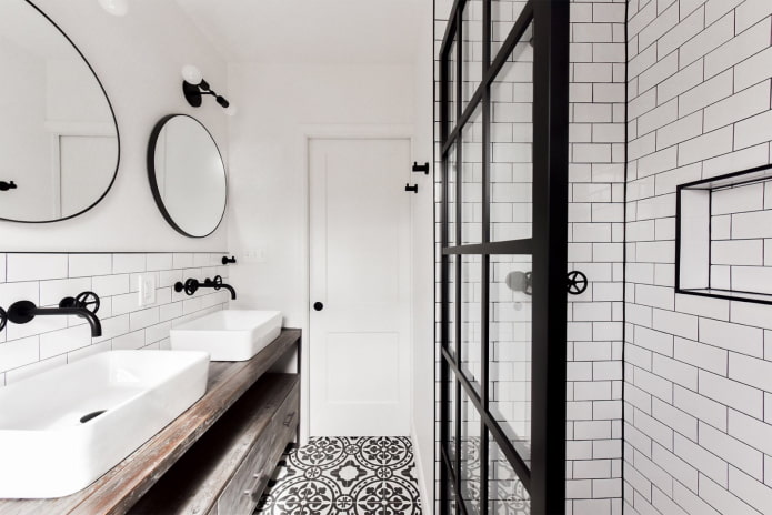 bathroom in scandi style