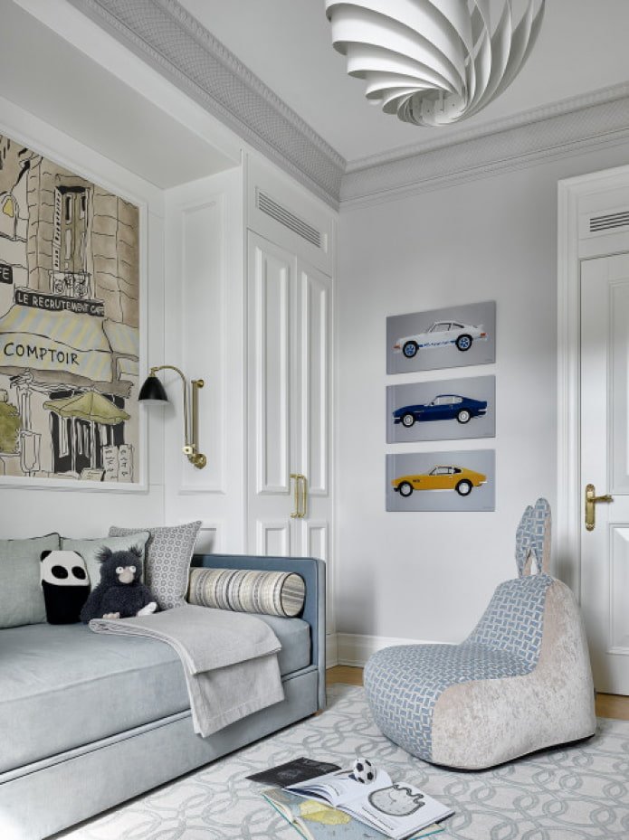 children's room in neoclassical style