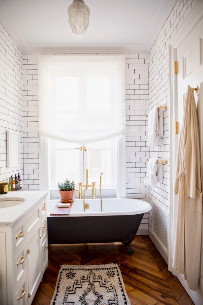 white tiles for the bathroom