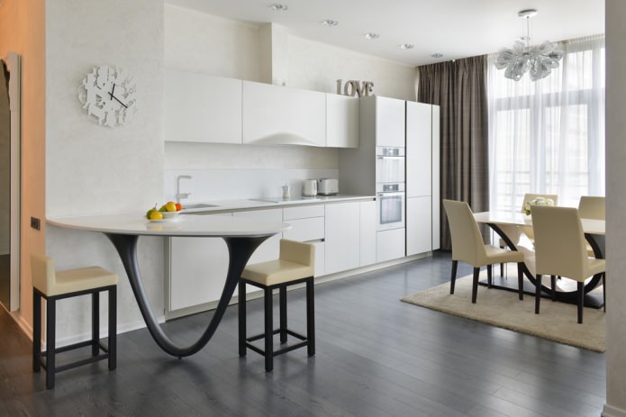 white kitchen set