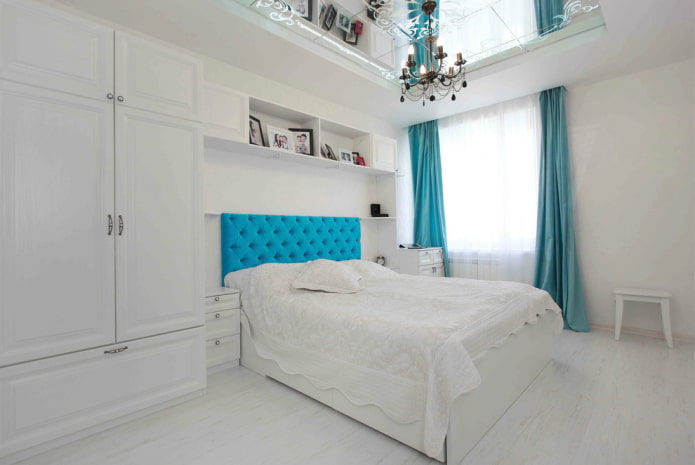 matte white laminate in the bedroom