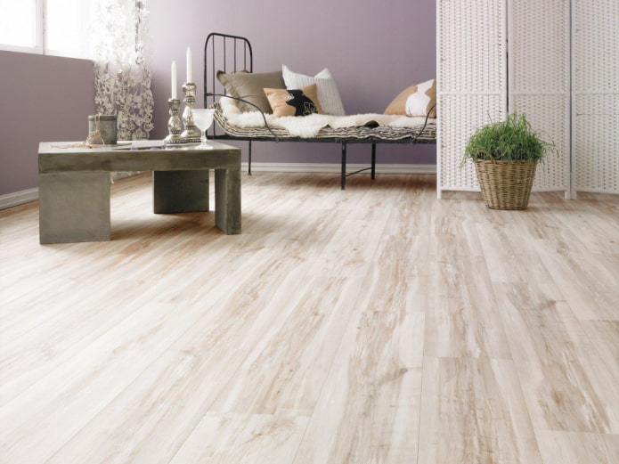 White and brown laminate