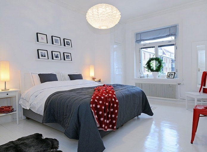 white painted plank floor