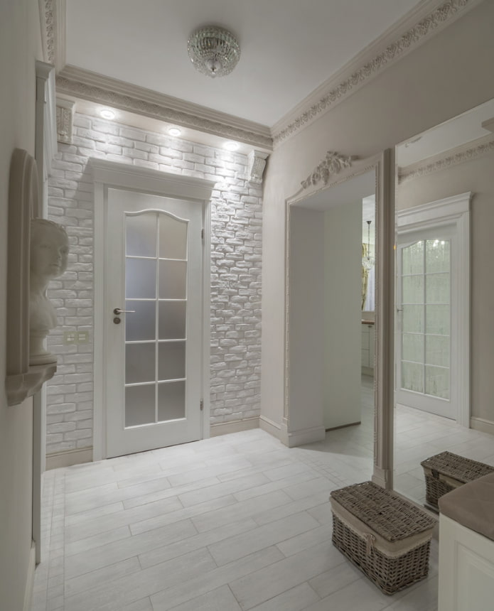 beautiful hallway in white