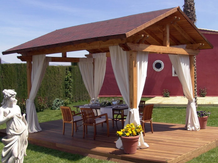 open gazebo at the summer cottage
