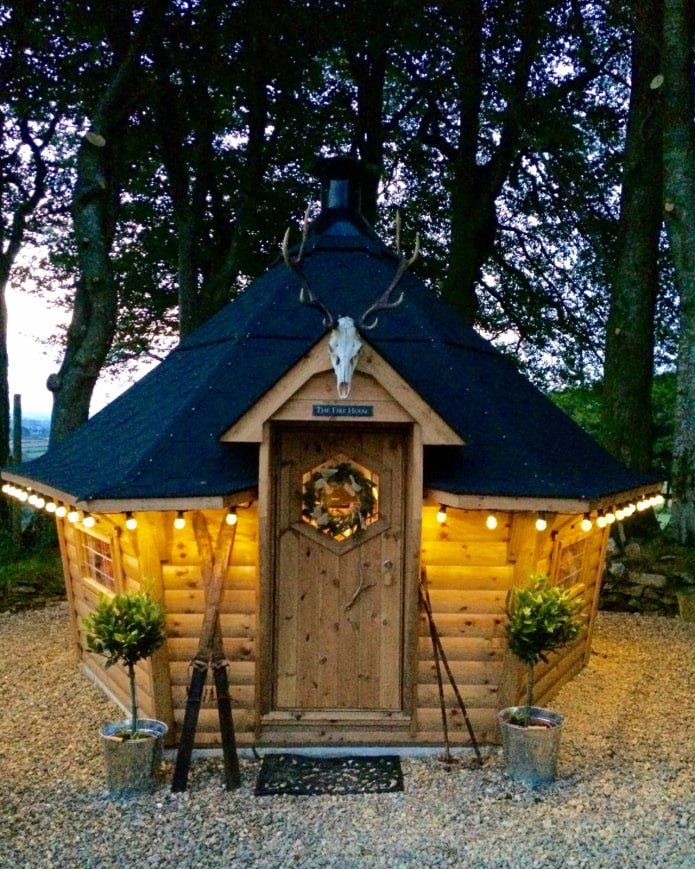 house with grill for summer cottage