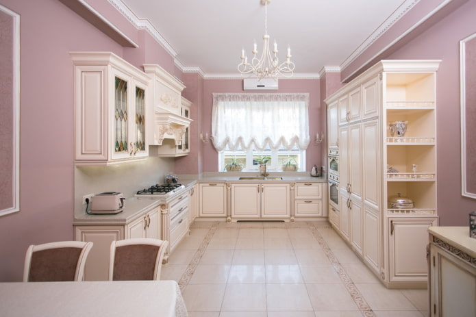 kitchen decoration in beige tones