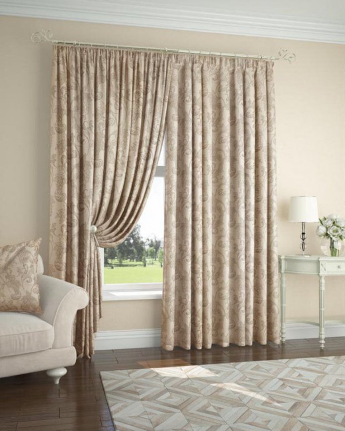 curtain holder in the living room