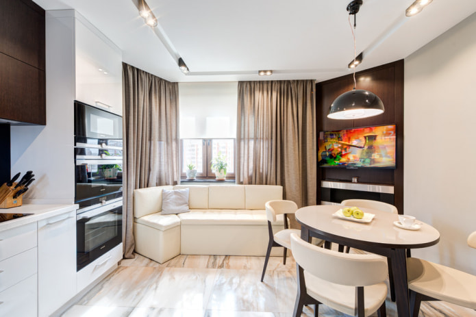sofa in the kitchen