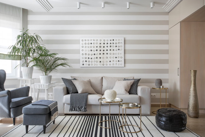 Grey and beige sofa