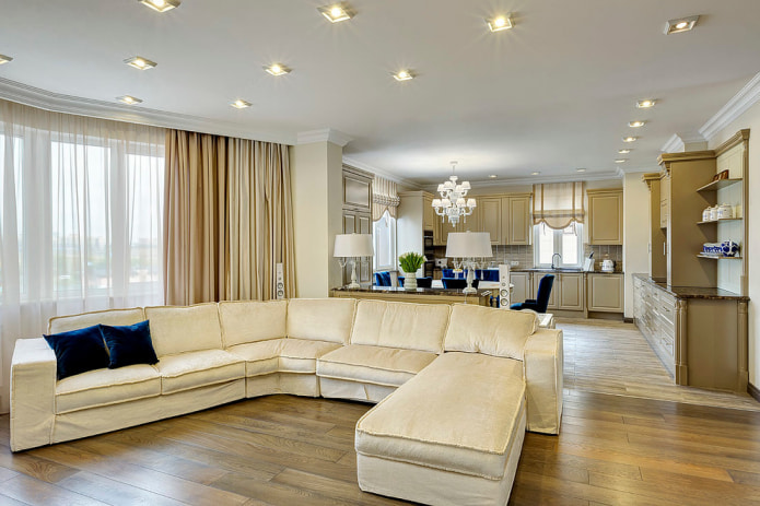 Sofa with ottoman