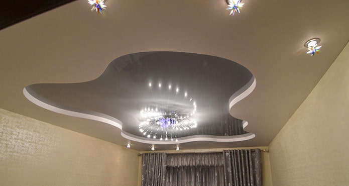 Beige-gray ceiling