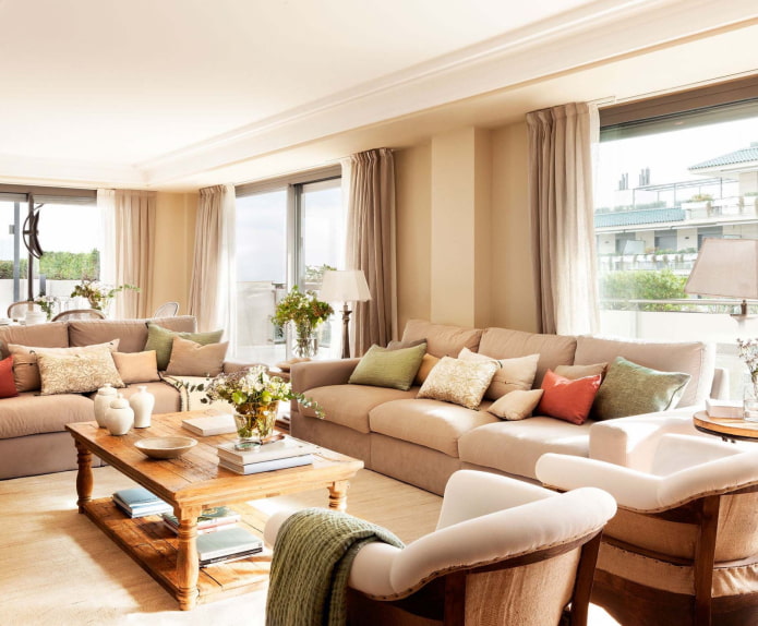 beige living room in the house