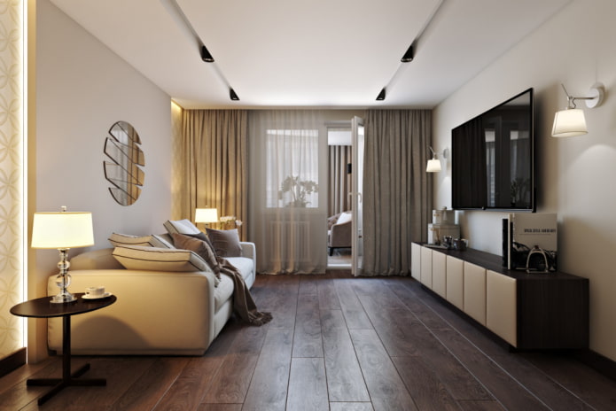 modern beige living room
