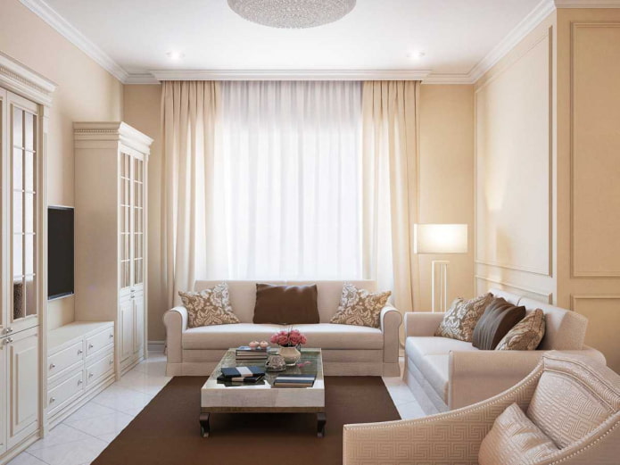 light furniture in the interior